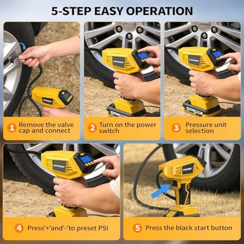 Cordless Portable Air Compressor with Dual Power — photo 3