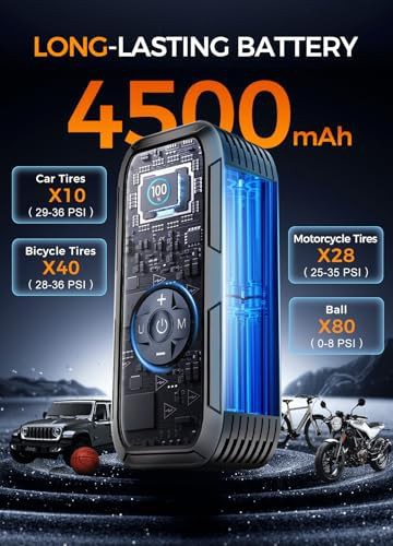 Cordless electric air pump with LCD — photo 4