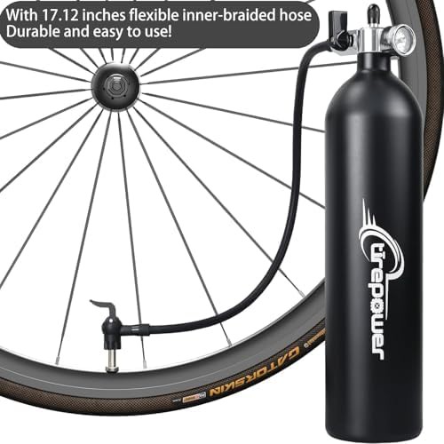 Tubeless bike tire booster with black gauge — photo 3