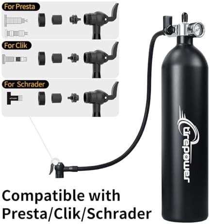 Tubeless bike tire booster with black gauge — photo 4