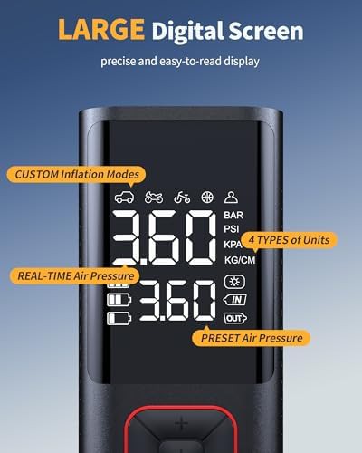 Red Cordless Portable Air Compressor — photo 3