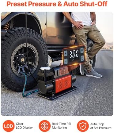 Auto Stop Portable Inflator with LCD Display — photo 3