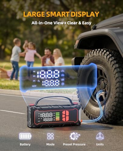 Car jump starter and 160 PSI inflator — photo 5