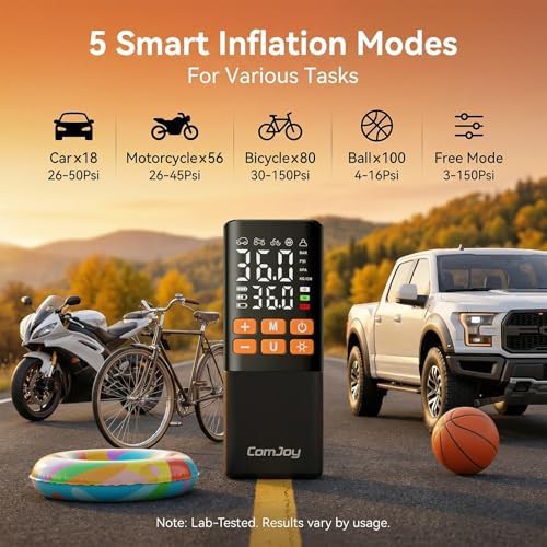 Cordless portable car tire inflator compressor — photo 3