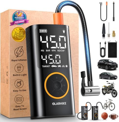 Portable Electric Bike Pump and Power Bank