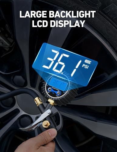 Digital tire pressure gauge with inflator — photo 5