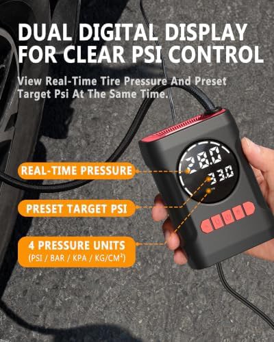 Plug-in tire pump with auto shut-off — photo 4