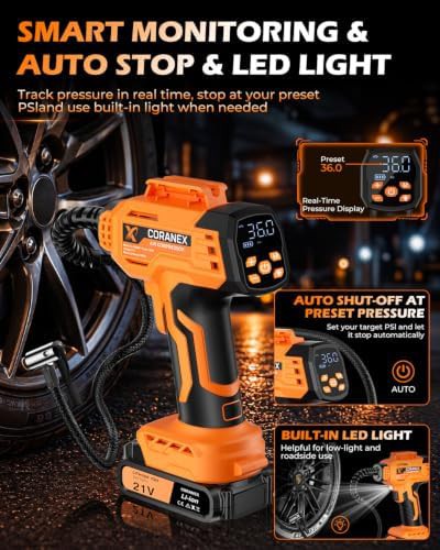 Dual power portable tire inflator — photo 4