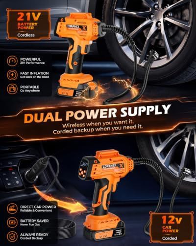 Dual power portable tire inflator — photo 5