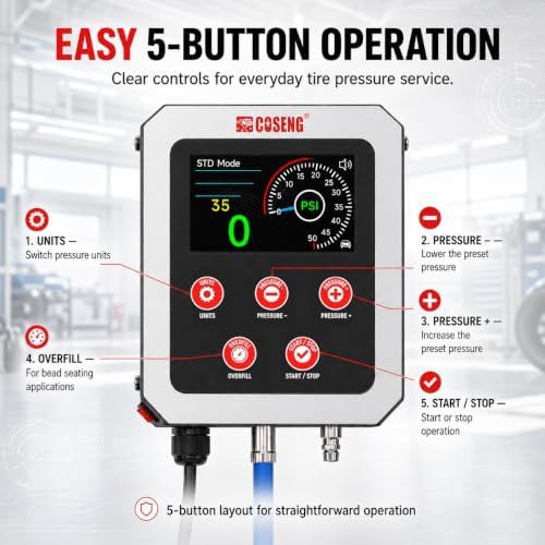 Wall mounted automatic tire inflator and deflator — photo 3