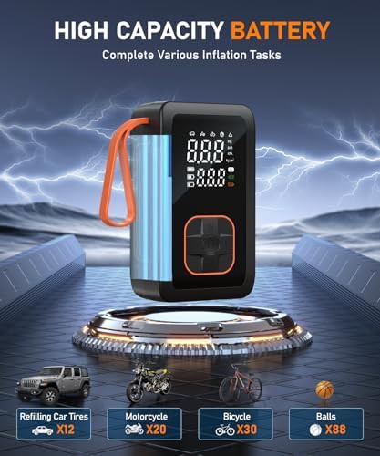Cordless 12V hybrid black air pump — photo 4